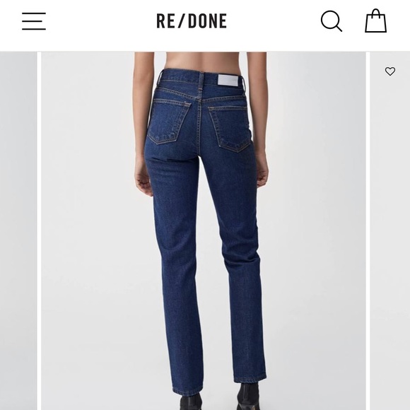 Redone denim dark wash mom jeans - Picture 3 of 7